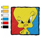 Looney Tunes Tweety 02 Embroidery Design